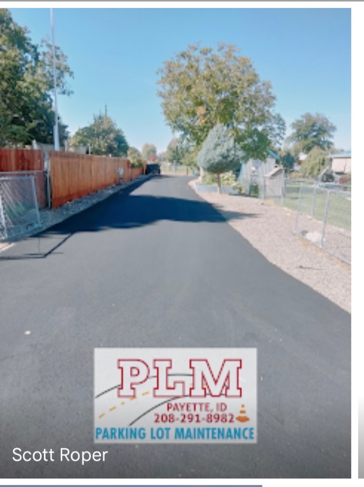 Payette Parking Lot Maintenance completed project photo